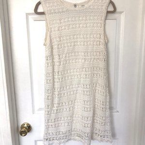 White lace mini dress